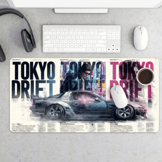 Tokyo Driftt Temalı Kişiye özel tasarım gaming mousepad ile setup’inı tamamen sana özel