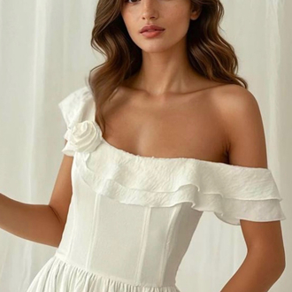 Helen  beyaz elbise