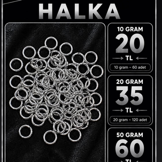 10 gram 7 mm gümüş renk halka
