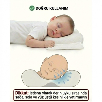 Ortopedik bebek düz kafa yastığı 
