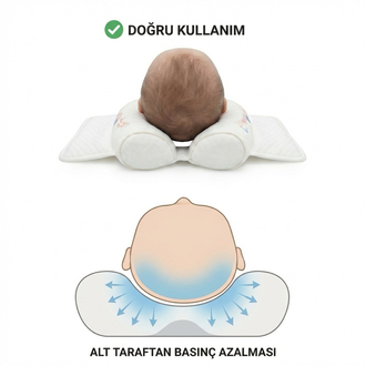 Ortopedik bebek düz kafa yastığı