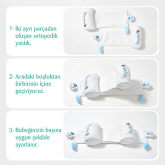 Ortopedik bebek düz kafa yastığı
