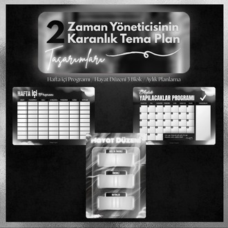 Zaman Yöneticisinin Karanlık Tema Planlama Serisi 2