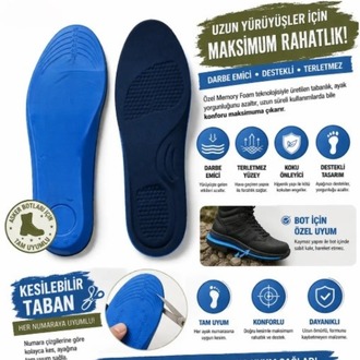 ✔️Memory Foam Akıllı Askeri Bot Tabanlık – Askeri Tabanlık