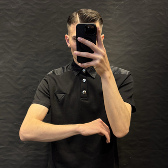 PRADA PREMIUM YAKALI T-SHİRT (siyah)