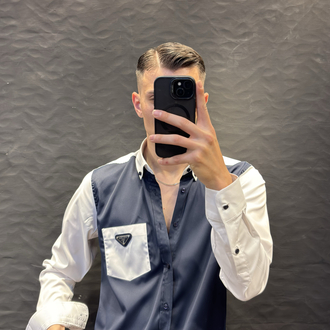 PRADA PREMIUM GÖMLEK (lacivert) İTHAL KUMAŞ