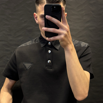 PRADA PREMIUM YAKALI T-SHİRT (siyah)