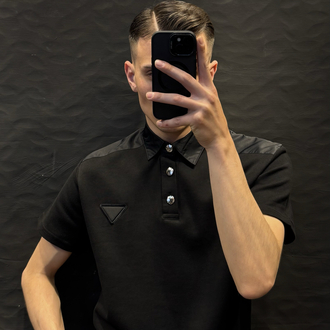 PRADA PREMIUM YAKALI T-SHİRT (siyah)