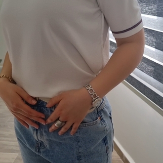 Beyaz merserize lcst bluz