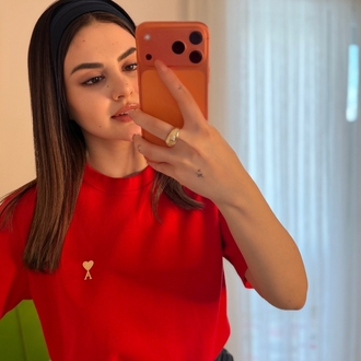 kırmızı pami tişört