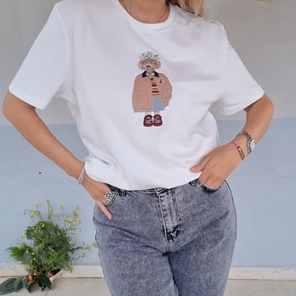 ikonik bym beyaz tişört