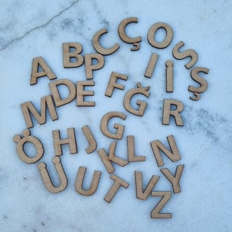 AHŞAP ALFABE SETİ (3CM)-3MM MDF 29 ADET