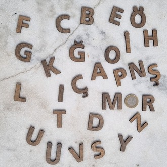 AHŞAP ALFABE SETİ (3CM)-3MM MDF 29 ADET