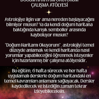 Doğum Haritamı Okuyorum Online Atölye