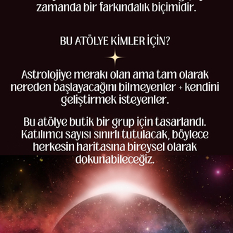 Doğum Haritamı Okuyorum Online Atölye