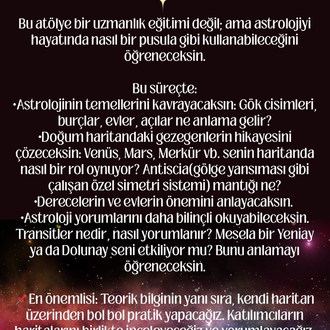 Doğum Haritamı Okuyorum Online Atölye