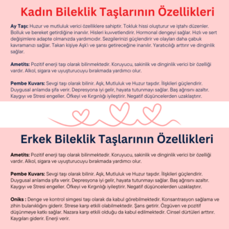 Çift Uyum Bilekliği – Aşk – Sevgi – Mutluluk –