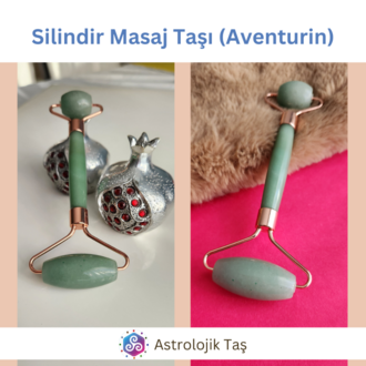 Aventurin Doğal Taş Yüz Masaj Silindiri (Roz Face Roller)