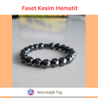 Faset Kesim Hematit Asaleti Bilekliği