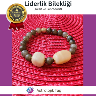 Liderlik Bilekliği (Kalsit ve Labradorit)