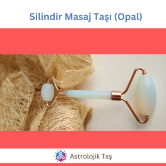Opal Doğal Taş Yüz Masaj Silindiri (Roz Face Roller)