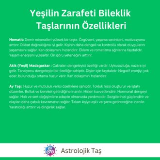 Yeşilin Zarafeti Doğal Taş Bileklik (Kutup Yıldızı Aksesuarlı)