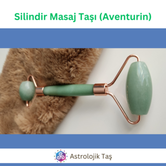 Aventurin Doğal Taş Yüz Masaj Silindiri (Roz Face Roller)