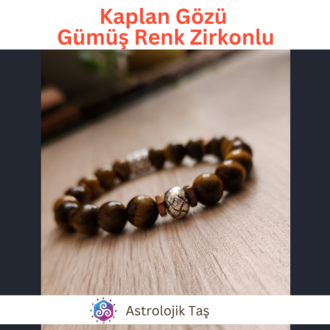 Kaplan Gözü Bilek (Gümüş Rengi Yuvarlak Charmlı)