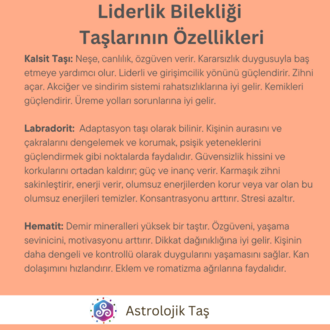 Liderlik Bilekliği (Kalsit ve Labradorit)