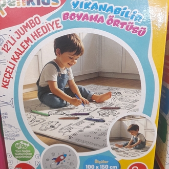 PENMARK BOYAMA HALISI + 12 Lİ JUMBO KEÇELİ BOYA