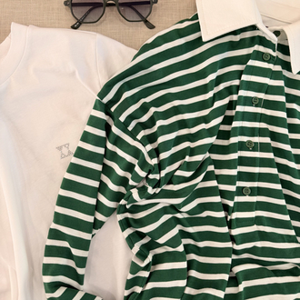 Polo Yaka Uzun Kollu Sweatshirt
