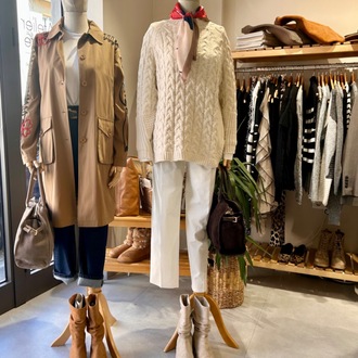 İşlemeli Camel Trenchcoat