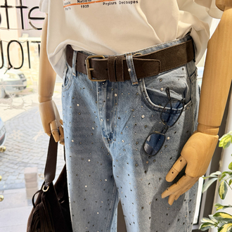 Taşlı Jean Pantolon