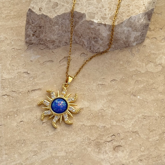 Sun gold opal kolye 
