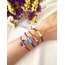 Benekli Cam Kalp Bileklik