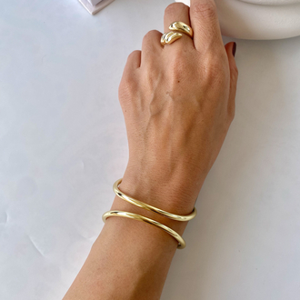 14k Altın Kaplama Gold Kelepçe