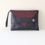  Lover Clutch ★ El yapımı Bordo x Lacivert Deri  Portföy Çanta