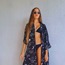 Horoscope Kimono ★Burçlar Siyah Viskon Kimono Elbise