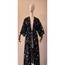 Horoscope Kimono ★Burçlar Siyah Viskon Kimono Elbise