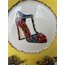 Sarı Dolce Gabbana Ayakkabı Desenli Pasta Tabağı