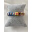 Square Rainbow Porselen Kaplama Bileklik