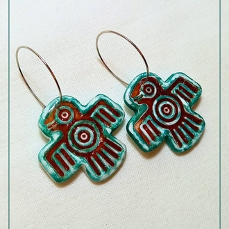 Totem Koleksiyonu Rüya Kuş Motifli Küpe 