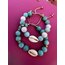 Seashell Bileklik Amazonite-Pembe Quartz