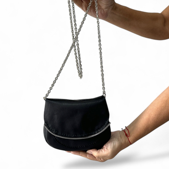 Siyah Deri Mini Bag 