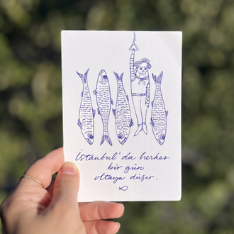 eyvah, oltaya düştük! -kartpostal
