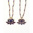 Doğal Taş Zincirli Lotus Kolye 