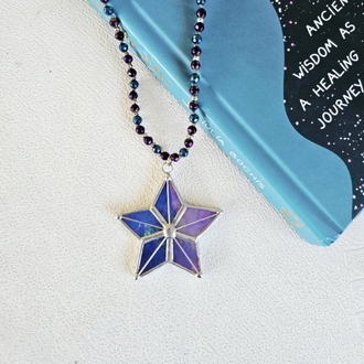 Yıldız Kolye Gümüş Hatlı