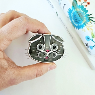Scottish Fold Broş