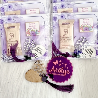 Ahşap Kalp Magnet +Çikolata +Kahve