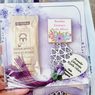 Ahşap Kalp Magnet +Çikolata +Kahve